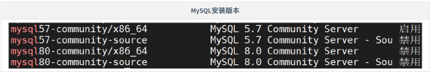 MySQL安装版本