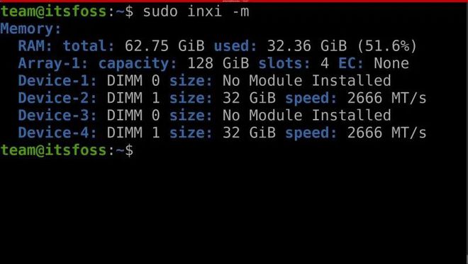 linux查看内存容量命令
