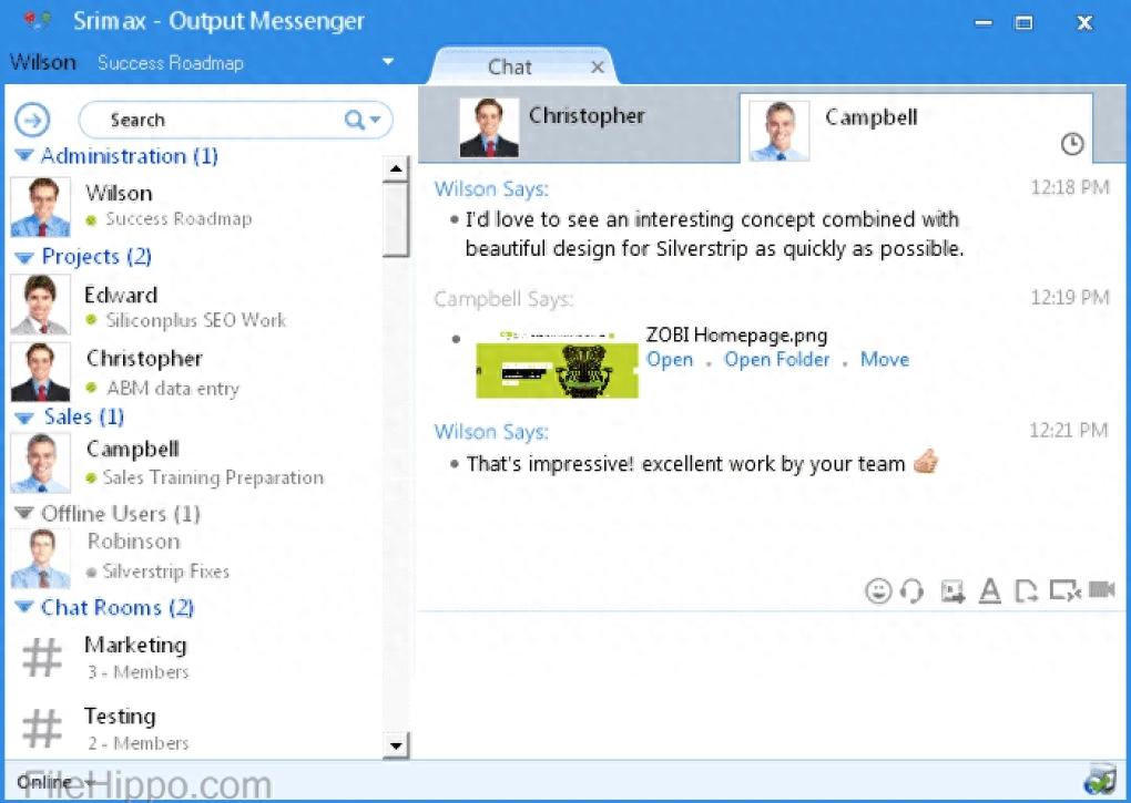 团队协作软件特性_linux 局域网聊天软件_Output Messenger 64位协作工具