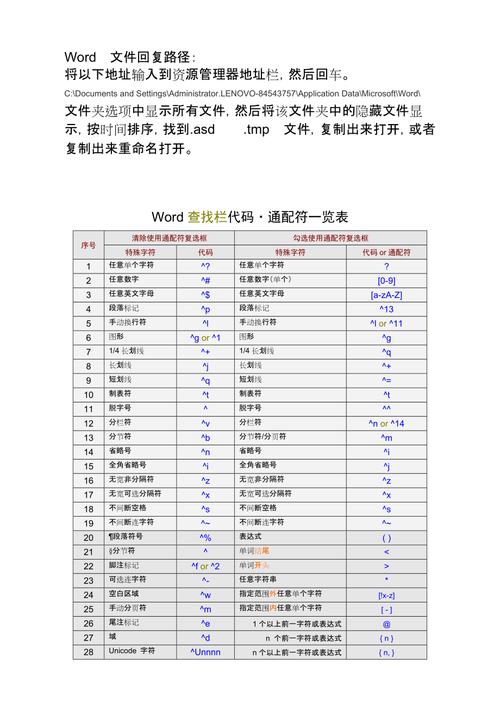 Word通配符使用技巧_linux 通配符的使用_Word高级查找通配符