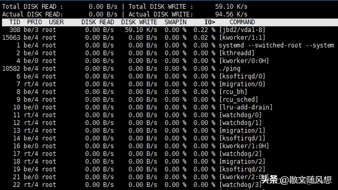 linux查看磁盘IO命令_dstat监控磁盘读写量_linux 看硬盘