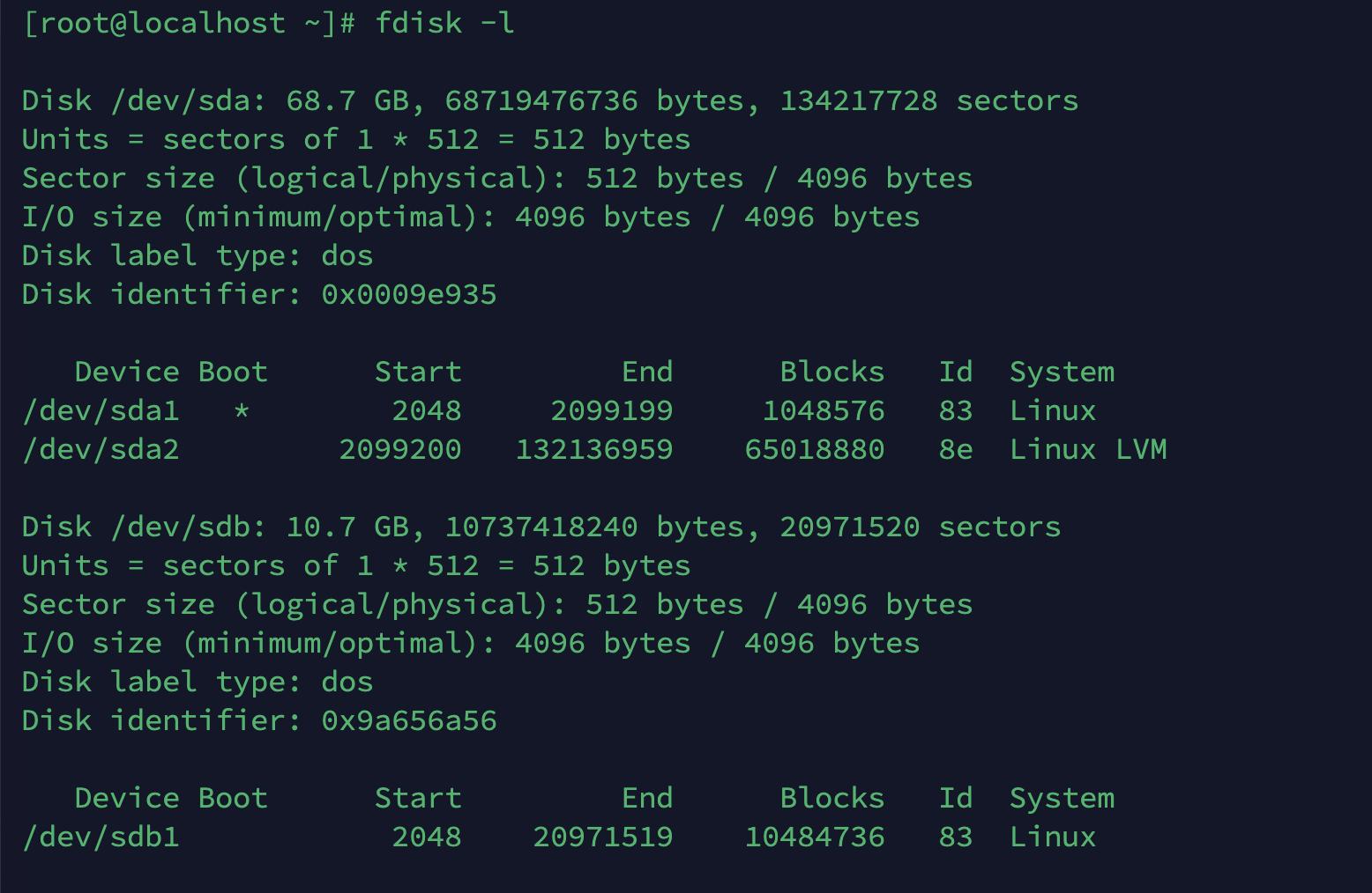 Linux逻辑卷管理器LVM使用教程_Linux磁盘分区工具fdisk和parted_linux 看硬盘