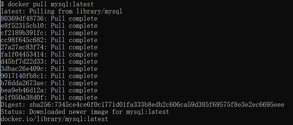 docker pull mysql latest_docker 安装_docker search mysql