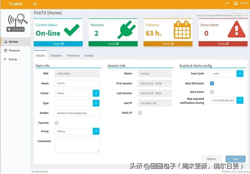 Pi.Alert威联通Docker安装教程_本地设备监控工具_docker service